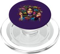 Melanin Black Woman Afro Culture Jazz Hip Hop Soul PopSockets PopGrip for MagSafe