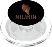Melanin Chocolate Ice Cream Afro American Pride Juneteenth PopSockets PopGrip for MagSafe