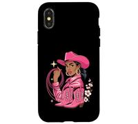 Melanin Cowgirl Boots Afro Rodeo Black History Costume Case for iPhone X/XS