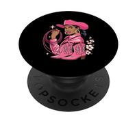 Melanin Cowgirl Boots Afro Rodeo Black History Costume PopSockets Adhesive PopGrip