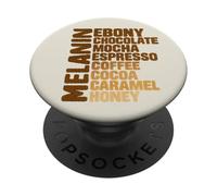 Melanin Ebony Chocolate Mocha Coffee Cocoa Vintage PopSockets Adhesive PopGrip
