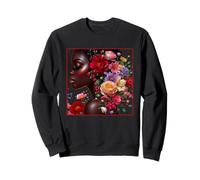 Melanin Floral Woman Black History Month African American Sweatshirt