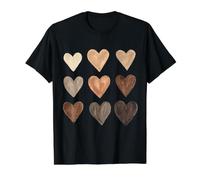 Melanin Hearts Social Justice Equality Unity Protest Value Graphic T-Shirt, Men, Black, L