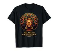 Melanin Magnificence African Woman Afrocentric Design T-Shirt