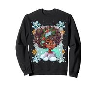 Melanin Merry Christmas Sweater Black Girl Magic Mrs Claus Sweatshirt
