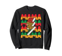Melanin Mother Mama Afrocentric Leopard Print Black Mom Sweatshirt