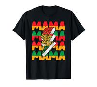 Melanin Mother Mama Afrocentric Leopard Print Black Mom T-Shirt