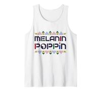 Melanin Poppin Black History Month Afro Roots Pride Tank Top