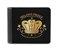 Melanin Prince Printed Bifold Wallet with Hidden Compartments Pocket Money and Credit Card Holder for Men Women