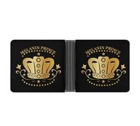 Melanin Prince Printed Bifold Wallet with Hidden Compartments Pocket Money and Credit Card Holder for Men Women
