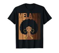 Melanin Queen Tee African American Strong Black Natural Afro T-Shirt