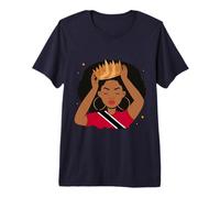 Melanin Trini Queen Afro Hair Trinidad Tobago Premium T-Shirt