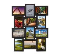 MELANNCO 12 Opening Collage Frame, Displays 4x6 and Six 6x4 Inch Photos, Black