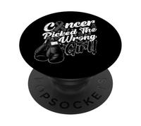 Melanoma Skin Cancer Picked the Wrong Girl Awareness Support PopSockets Adhesive PopGrip