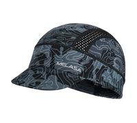 MELASA Cycling Caps Under Helmet, Cooling Mesh Bike Skull Cap with Sun Visor, Sun Protection Cycle Hat for Cycling Running