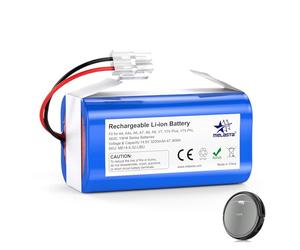 melasta 14.4 V 3200 mAh Li-ion Replacement Battery for iLife Vacuum Cleaner A4, A4s, A6, V7, A6, A7, A8, A9, V7s Plus, V7s Pro, X620, Y8H4 Batteries