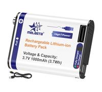 melasta For Petzl Core Battery, 3.7 V 1000 mAh Rechargeable Lithium-Ion Battery Pack for Petzl E99ACA, TIKKINA, TIKKID, Tikka, Zipka, Actik, Actik Core, Tacticka, IKO