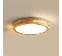 MELAYR Ceiling Lights LED 30W, 3000K Warm Flush Ceiling Lighting,3600LM CRI≥80 Wooden Ceiling Lamp for Living Room,Bedroom,Kitchen,Study,Office,Hallway,Corridor,Balcony, Ø30cm