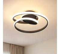 MELAYR LED Ceiling Lights 37W, Modern Spiral Flush Ceiling Light, 3000K Warm 4500LM for Living Room Bedroom Kitchen Hallway