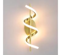MELAYR Wall Lights,14W LED Wall Lamp,Modern Spiral Design, 3000K Warm White Light,1400LM Wall Sconce Lights for Living Room Bedroom Hallway Stairs,Indoor,Gold, Ra≥80