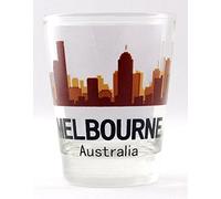 Melbourne Australia Sunset Skyline Shot Glass
