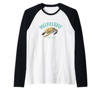 Melbourne, Florida Sea Turtle Design Raglan Baseball Tee