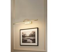 Melbourne LED Picture Wall Light in Antique Brass white/gold