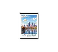 Melbourne Travel Poster, Melbourne Travel Print, Australia Print, Travel Decor, Popular Print, Birthday Gift, 6x4/7x5/8x10/A3/A4 (A4 Unframed (21 x 29.7cm))