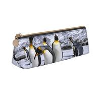 Melbrakin Arctic Animals Penguins Cute Pencil Case,Makeup Bag Print Leather for Girls Boys School Office