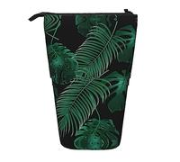 Melbrakin Banana Leaf Green Telescopic Pencil Case Pen Holder Telescopic Pencil Pouch Bag Stationery, for School Office, Christmas2, One Size, Bag Organiser