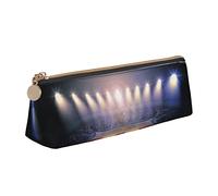 Melbrakin Basketball Arena Cute Pencil Case,Makeup Bag Print Leather for Girls Boys School Office