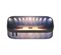 Melbrakin Basketball Arena Pencil Case Large Capacity for Girls Boys Print Polyester School Office Case