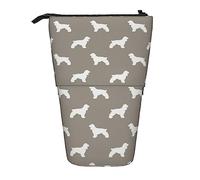 Melbrakin Cocker Spaniel Dog Breeds Medium Brown Pencil Case,Stand Pencil Pouch,Telescopic Pencil Case Stand Pencil Holder Pen Bag