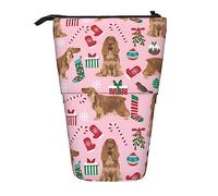 Melbrakin Cocker Spaniel Dog Cocker Spaniel Cute Dog Design Pencil Case,Stand Pencil Pouch,Telescopic Pencil Case Stand Pencil Holder Pen Bag