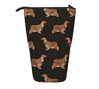 Melbrakin Cocker Spaniel Dog Hunting Dog Pencil Case,Stand Pencil Pouch,Telescopic Pencil Case Stand Pencil Holder Pen Bag