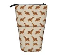 Melbrakin Cocker Spaniel Dog Hunting Dog Sand Pencil Case,Stand Pencil Pouch,Telescopic Pencil Case Stand Pencil Holder Pen Bag