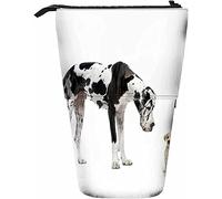 Melbrakin Dog Telescopic Pencil Stationery Case Pens Storage Box with Zipper Closure for Women Men Boys Girls Pets Animal Small Big Puppy Cute Spotted Block Canine Adorable Doggy Furry