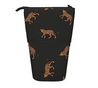 Melbrakin Fashion Design Print On Beauty Leopard Pencil Case,Stand Pencil Pouch,Telescopic Pencil Case Stand Pencil Holder Pen Bag
