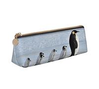 Melbrakin Five Penguins Cute Pencil Case,Makeup Bag Print Leather for Girls Boys School Office