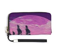 Melbrakin Flying Dutchman Boat Floating on the Ocean Women's Wristlet Wallet Large Capacity Wallets for Ladies Long Clutch Bags Printed PU Handbag with Zipper