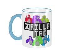 Melbrakin Gorilla Tag Ceramic Coffee Cups with Handle, Large Coffee Mug, Ceramic Mugs for Coffee Tea and Cocoa