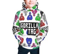 Melbrakin Gorilla Tag Unisex Hoodies for Kids Teens Sweatshirts Pullover with Pocket Classic Casual Hoodie for Boys or Girls