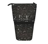 Melbrakin Hand Drawn Science Formulas On Chalkboard for Background Pencil Case,Stand Pencil Pouch,Telescopic Pencil Case Stand Pencil Holder Pen Bag