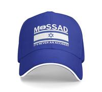 Melbrakin Israel Mossad Hat Mossad It's Never an Accident Pray for Mossad I Support Free Mossad Strong Baseball Trucker Cap Blue