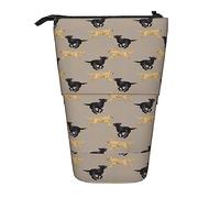 Melbrakin Labrador Retrievers Running Pencil Case,Stand Pencil Pouch,Telescopic Pencil Case Stand Pencil Holder Pen Bag