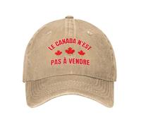 Melbrakin Le Canada N'est Pas à Vendre Hat Canada isfor Sale Great Canada Pride Cowboy Trucker Hat Baseball Cap Natural