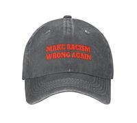 Melbrakin Make Racism Wrong Again Hat Black Lives America Matter Caps End Racism Baseball Cap Trucker Hats Men Women
