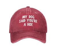 Melbrakin My Dog Said You're A Hoe Trucker Hat Women Men Baseball Cap Red