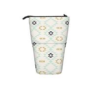 Melbrakin Navajo Ivory Mint Gold Telescopic Pencil Case Stand-Up Organizer Cosmetics Pouch Makeup Bag Stationery Pen Case