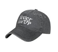 Melbrakin Never Give Up Unisex Adjustable Baseball Cap Trucker Hats Deep Heather